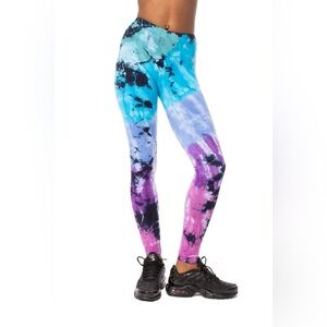 Hard Tail Tie-Dye Ombre Leggings in Blue, Purple, Pink and Black